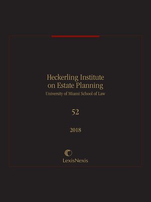cover image of 52nd Annual Heckerling Institute on Estate Planning